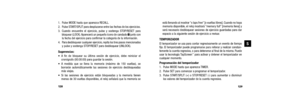 Page 67129
está llenando al mostrar “x laps free” [x vueltas libres]. Cuando no haya
memoria disponible, el reloj mostrará “memory full” [memoria llena] y
será necesario desbloquear sesiones de ejercicio guardadas para dar
espacio a la siguiente sesión de ejercicio a revisar. 
TEMPORIZADOR
El temporizador se usa para contar regresivamente un evento de tiempo
fijo. El temporizador puede programarse para reiterar y realizar constan-
temente la cuenta regresiva, o para detenerse al final de la misma. Puede
usar la...