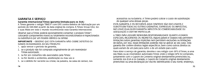 Page 3974
acessórios ou na bateria. A Timex poderá cobrar o custo de substituição  
de qualquer uma dessas peças.
ESTA GARANTIA E OS RECURSOS AQUI CONTIDOS SÃO EXCLUSIVOS E 
SUBSTITUEM TODAS AS OUTRAS GARANTIAS, EXPRESSAS OU IMPLÍCITAS, 
INCLUSIVE QUALQUER GARANTIA IMPLÍCITA DE COMERCIABILIDADE OU 
ADEQUAÇÃO A UM FIM PARTICULAR.
A	 TIMEX	NÃO	 ASSUME	NENHUMA	RESPONSABILIDADE	QUANTO	 A	DANOS	
ESPECIAIS, INCIDENTAIS OU INDIRETOS. Alguns países e Estados não permitem 
limitações sobre garantias implícitas nem...