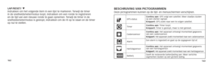 Page 18162163
lAp/reset/ q 
Indrukken om het volgende item in een lijst te markeren. Terwijl de timer 
in de snelheidsmetermodus loopt, indrukken om een ronde te registreren 
en de tijd van een nieuwe ronde te gaan opnemen. Terwijl de timer in de 
snelheidsmetermodus is gestopt, indrukken om de rit op te slaan en de timer  
op nul te stellen.BesChrIjvIng vAn pICtogrAmmenDeze pictogrammen kunnen op de tijd- en menuschermen verschijnen.  
  GPS-status Continu aan: GPS volgt een satelliet. Meer staafjes duiden 
op...