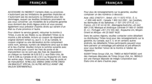 Page 57Pour plus de renseignements sur la garantieéû veuillez
 composer un des numéros cidessous : 
Asie +852 274éf7311 ; Brésil +55 11 5572 9733 ; É.U. +1 8éféf 448 4639 ; Canada 1 8éféf 263 éf981 ; les Caraïbeséû
les Bermudes et les Bahamas +1 5éf1 37éf 5775 (É.U.) ;
France +33 3 81 63 42 éféf ; Allemagne/Autriche +43 662
889 213éf; Mexique et Amérique Centrale éf1 8éféf éf1 éf6éféféf
(É.U.) ; Portugal +351 212 555 46éf ; RoyaumeUniéû Moyen
Orient et Afrique +44 2éf 8687 962éf
Dans les autres régionséû...