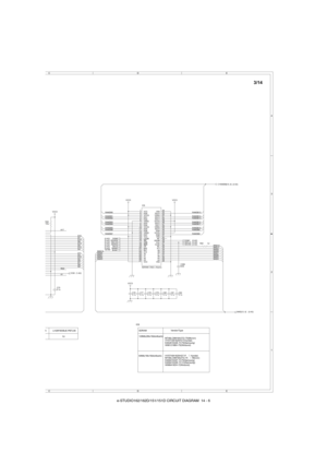 Page 132e-STUDIO162/162D/151/151D CIRCUIT DIAGRAM  14 - 6
C77
0.1uC78
0.1uC79
0.1uC80
0.1uC81
0.1uC82
0.1uC76
0.1u
C399
N.M.
R49
10kJ
IC6
SDRAM (16bit x 4bank)A0 23
A1 24
A2 25
A3 26
A429 A530 A631 A732 A833 A934
A10 22BA0 20DQ0 2
DQ1 4
DQ2 5
DQ3 7
DQ4 8
DQ5 10
DQ6 11
DQ7 13
DQ842 DQ944 DQ1045
DQ1147 DQ1248 DQ1350 DQ1451 DQ1553 VCC 1
VCC 27VSS54
VSS28 VCCQ 9
VSS41 VCCQ43 VCCQ49
VSSQ 6
VSSQ 12VSSQ46 VSSQ52
LDQM 15
UDQM39
WE
16
CAS17
RAS18
CS19CLKE37 CLK38 NC40
NC36 VCCQ 3
VCC 14
BA1 21A1135R50 0J
C75
0.1u
RAMDB0...