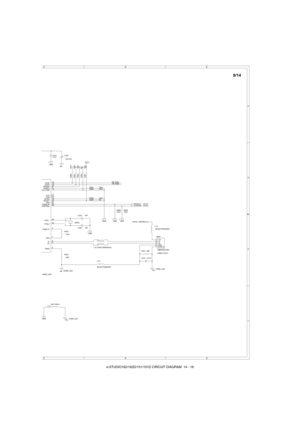 Page 144e-STUDIO162/162D/151/151D CIRCUIT DIAGRAM  14 - 18
R281 10KJ
Vreg(3.3)4
D-5
D+6 RPU7
RREF8 MODE19 DIOR14
DIOW15
INTRQ16
/CS117/CS018
BUS_CONF19 MODE020
DA221 READY22
XTAL259 XTAL160 WAKEUP62
SUSPEND63
R302
12KF
R284 NC
C329 10P
R285 10KJ
R282 10KJ
L14
BLM21PG600SN1
L16
BLM21PG600SN1
R288 NC
R287 10KJ
R301 NM
R280 10KJ
C321
0.1U
R289
10KJ
R283 10KJ
C330 10P
L15 DLW21SN900SQ2
R290
10KJ
Y1
12MHz
L13MLF1608-J
R286 10KJ
R293
1.5KJ
C322
10U/16V+
CN33
UBR23(ACON)-D 2
+D 3
SHIELD 5GND 4+5V 1
C331 0.01U...