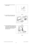 Page 350e-STUDIO200L/202L/230/232/280/282 ADJUSTMENTJune 2004 © TOSHIBA TEC
3 - 54
(4) Remove the stepped screw at the rear of  right-hand hinge.
 Fig.3-53
(5) Open the RADF, and then loosen 2 hand screws 1 turn (status of tentative fixing).
 Fig.3-54
(6) Remove the positioning pin at the front side.
Close the RADF to fit the positioning pin into  
the hole at the rear side of the RADF. While  
peering inside from the front side, fit the posi- 
tions of the pin and hole by moving the  
RADF right and left....