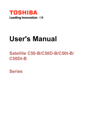 Page 1User's Manual
Satellite C50-B/C50D-B/C50t-B/
C50Dt-B
Series  