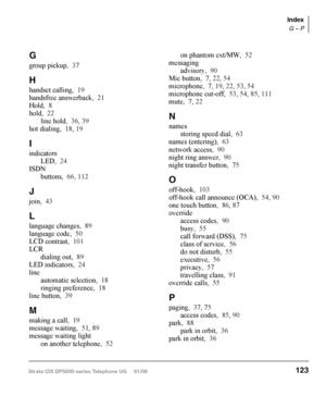 Page 139Strata CIX DP5000-series Telephone UG     01/08 