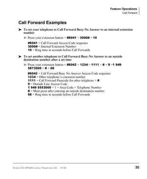 Page 51Background Music
You can set background music over your telephone speaker or over external speak-
ers. At least one music source must be connected to your system. Up to 16 different 
music sources can be applied to the Strata CIX/CTX system: the first source is Quiet 
Tone, all others can be music or recorded information.
‰	 To	 enable	 background	 music	on	your 	telephone	 speaker
‰  Press 
BGM. LED turns on.
Or press an extension button + 
#490 +  n + #, where  n is the music source 1~15. 
‰	 To...