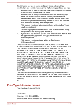 Page 129Redistribution and use in source and binary forms, with or withoutmodification, are permitted provided that the following conditions are met:
1. Redistributions of source code must retain the copyright notice, this list of conditions and the following disclaimer.
2. Redistributions in binary form must reproduce the above copyright notice, this list of conditions and the following disclaimer in thedocumentation and/or other materials provided with the distribution.
3. All advertising materials mentioning...