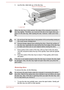 Page 483. Lay the disc, label side up, in the disc tray.Figure 4-3 Inserting a disc1. Laser lensWhen the disc tray is fully opened, the edge of the computer covers the
disc tray slightly. Therefore, you must turn the disc at an angle when you place it in the disc tray. After seating the disc, however, make sure it liesflat.Do not touch the laser lens or any portion of its surrounding casing as
this could cause misalignment.
Prevent foreign objects from entering the drive. Check the surface of
the disc tray,...