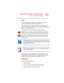 Page 133133
Getting to Know the Windows ® XP Operating System
Lesson 1: Exploring the desktop
5.375 x 8.375 ver 2.4.0
Icons
An icon represents a folder, file, or program that can be 
quickly activated by double-clicking the icon.
You can create a new desktop icon for any folder, file, or 
program by dragging the element’s icon from its location in a 
window to the desktop area.
Among the icons on your desktop are the following:
Toshiba Access—Opens a window with links to software 
updates, services and support,...