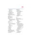 Page 241241
5.375 x 8.375 ver 2.3
shortcut menu 116
Start button 113
system tray 114
taskbar 113, 124
Device Manager 188
checking properties 189
disabling a device 188
dial-up connection 87
Dial-Up Networking Wizard 87
Digital Subscriber Lines (DSL) 152, 
154
DirectShow 199
DirectX Foundation 199
disk activity light 36
Disk Defragmenter 195
disk drive
corrupted/damaged data files
 195
missing files/trouble accessing a 
disk
 194
running slow 195
diskettes
copying files to
 76
display
doesn’t look...