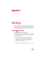 Page 227227
Appendix A
Hot Keys
Hot keys are keys that, when pressed in combination with the Fn 
key, turn system functions on and off. Hot keys have a legend on 
or above the key indicating the option or feature the key controls.
Instant password security
Fn +  This hot key blanks the display.
To resume working, if you have registered a user password, press 
Enter, type your password and press Enter. If there is no registered 
password, press 
Enter. 
Do not confuse the instant password security feature with:...
