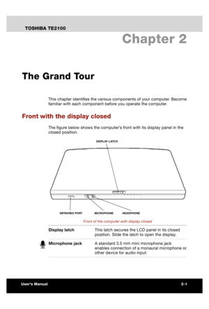 Page 42	

	


	
	



	  !
#





	

	
	





		

	
4	
1	
	





	9	
	

	
INFRARED PORTMICROPHONE
HEADPHONE
DISPLAY LATCH

...