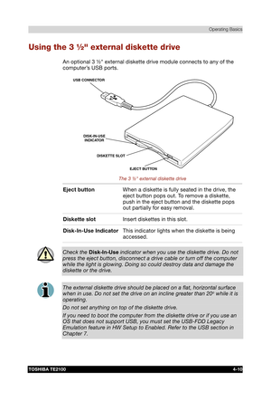 Page 82	
	

	
	



	  !
#

	
5
67
8	
		
&

*	
=UP$
7



	98)	
EJECT BUTTON DISK-IN-USE
INDICATOR
DISKETTE SLOT USB CONNECTOR

	-./	0				
+B?
+
7

(		

7...