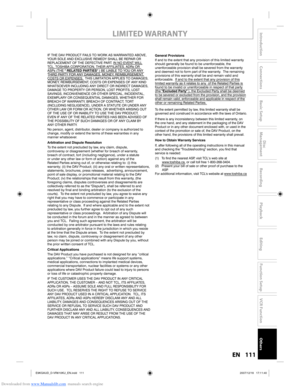 Page 111Downloaded from www.Manualslib.com manuals search engine 111EN111EN
Disc 
Management
Recording
Playback
Introduction
Connections
Basic Setup
Editing
Function Setup
VCR Function
Others
LIMITED WARRANTY
,)7+($93528&7)$,/672:25.$6:$55$17($%29(
