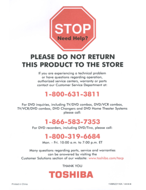 Page 117PLEASEDONOTRETURN
THIS PRODUCT TOTHE STORE
Ifyouareexperiencingatechnicalproblem
orhavequestionsregardingoperation,
authorizedservicecenters,warrantyorparts
contactourCustomerServiceDepartmentat:
1-800-631-3811
ForDVDinquiries,includingTVIDVDcombos,DVD/VCRcombos,
TV/VCR/DVDcombos,DVDChangersandDVDHomeTheaterSystems
pleasecall:
1-866-583-7353
ForDVDrecorders,includingDVD/Tivo,pleasecall:
1-800-319-6684
Mon.-Fri.10:00a.m.to7:00p.m.ET
Manyquestionsregardingparts,serviceandwarranties...