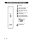 Page 20•INPUT
Youmust lettheunitknow which videoinputjackyouareusing before making arecording.
SETUPW:l~
1
2
3
4
Press [SETUP].
Use [
..I... ]toselect General
Setting,
thenpress [ENTER].
Use [
..I...]toselect Video,then
press[ENTER].
Use [
..I...]toselect Select Video,
thenpress[ENTER].
...
.iJ
•
5
Use[..I... ]toselecttheinputjack
typetoconnect,thenpress [ENTER].
IfyouwanttouseVIDEOINjack, select Video
In.
Ifyou wanttouseS-VIDEOINjack, select
S-Video In.
Ie-litH.¢ -0.,.,...