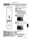 Page 77Anew chapter markwillbeadded.
Press [RETURN].
Press [RETURN]
againandthen
[RETURN]or[STOP.]toexit.
Datawillbewrittenontothedisc momentarily.
Thisoperation maytak.
awhiletobecompleted.
Use[./T]toselectVes,thenpress
[ENTER].
If you select Add atstep4,anewchapter mark
will beadded, andifyouselect Delete atstep
4,the chapter markwillbedeleted.
e.g.) Add
Use[./T]toselect Addor
Delete,thenpress[ENTER] .
e.g.)VRmodeDVD-RWoriginal
Use[SKIP~/~],
[REV~],[FWD~],[PLA V~]and
[PAUSEII]tofindthepointwhere
youwillcreate...