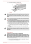 Page 513. Lay the disc, label side up, in the disc tray.Figure 4-3 Inserting a disc1. Laser lensWhen the disc tray is fully opened, the edge of the computer will cover the
disc tray slightly. Therefore, you will need to turn the disc at an angle whenyou place it in the disc tray. After seating the disc, however, make sure itlies flat.Do not touch the laser lens or any portion of its surrounding casing as
this could cause misalignment.
Prevent foreign objects from entering the drive. Check the surface of
the...