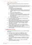 Page 55When writing or rewriting
Please observe the following points while you write or rewrite data to a
media:
Always copy data from the hard disk drive to the optical media - do not
use the cut-and-paste function as the original data will be lost if there
is a write error.
Do not perform any of the following actions:
Change users in the Operating Systems.
Operate the computer for any other function, including such tasks as using a mouse or Touch Pad, or closing/opening the display
panel.
Start a...