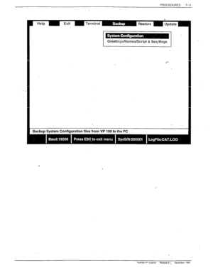 Page 205PROCEDURES 
7-l 1 
. 
. 
u 
a . . 
Toshiba VF Systems 
Release 6.1 December, 1992  