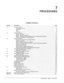 Page 1887 
PROCEDURES . 
Section 
?.t 
7.2 
_. 7.4 . 
7.5 
7.6 
7.7 
7.8 
7.9 
i’ .. j 7.10 
Appendix A 
Appendix B 
Chapter Contents 
Description 
Page 
_. 
CAT Menu Options 
........................................................................................................................... 1-1 
Select System Screen ................................................................................................................ 7-2 
Help Menu....