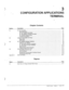 Page 34‘3 
.- CONFIGURATION APPLICATIONS 
.- 
TERMINAL 
Chapter Contents 
Section Description Page ’ 
3.1 
_. _ 
3.2 
3.3 
3.4 
-. . 
Appendix A VP CAT @erview 
............................................................................................................................ 3-l 
DOS Information ........................................................................................................................ 3-1 
VP CAT Program Description...