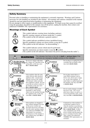 Page 5Safety Summary ENGLISH VERSION EO1-33034 
 
(   ) i 
6DIHW\6XPPDU\
 
Personal safety in handling or maintaining the equipment is extremely important.  Warnings and Cautions 
necessary for safe handling are included in this manual.  All warnings and cautions contained in this manual 
should be read and understood before handling or maintaining the equipment.  
Do not attempt to effect repairs or modifications to this equipment.  If a fault occurs that cannot be rectified 
using the procedures described...