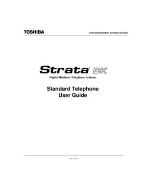 Page 1Telecommunication Systems Division
May 1999
Digital Business Telephone Systems
Standard Telephone
User Guide 