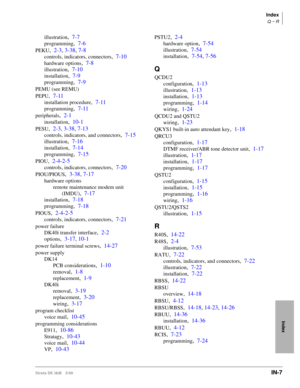 Page 763In dex
Stra ta D K I& M   5/99  IN-7
Inde x 