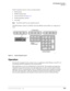 Page 367PC Attendant Console
Operation
Strata DK Feature Description 5/99213
The PC Attendant Console is sold as a kit that includes:
©RATI interface
©RATHC handset/cradle
©Custom keyboard (see Figure 13)
©Toshiba-proprietary software
©User guide
NoteThe RATU and PC are not included in the kit.
The RATI interface connects to an RATU card in the DK424 system cabinet via a single pair of 
wires.
Figure 13 Custom Keyboard Layout
Operation
The Strata PC Attendant Console software runs as an application within...