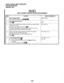 Page 643REMOTEADMlN&MAlNTPROCEDURES 
SECTION 200-096-600 
FEBRUARY1991 
TABLERM-ZP 
PROGRAM70 
VERlFYACCOUNTCODE/TOLLRESTRlCTlONASSlGNMENT 
STEP ACTION 
DISPLAY/PRINTOUT 
1 Enter Program Mode >MODE PROG 
At the >MODE prompt, enter i 1 H 1 
q . P 
2 Enter Program Number 70 P 70 
Press a. P70 
3 Refer to the System Record Sheet, and enter the required code P70 002 00 
number (000 - 299). 
Example: code number 002; Enter: 111. 
The system will display the present digit Restrict (Y) and Toll 
Restriction Status (Z)...