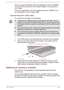 Page 68If you are using Fast Ethernet LAN (100 megabits per second, 100BASE-
TX), be sure to connect with a CAT5 cable or higher. You cannot use a
CAT3 cable.
If you are using Ethernet LAN (10 megabits per second, 10BASE-T), you can connect with a CAT3 or higher cable.
Connecting the LAN cable To connect the LAN cable, do the following:Connect the AC adaptor before connecting the LAN cable. The ACadaptor must remain connected during LAN use. If you disconnect the AC Adaptor while the computer is accessing a...