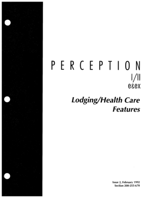 Page 160PERCEPTION 
l/II 
eaex 
Lodging/Health Care 
Features 
Issue 2, February 1992 
Section 200-255-670  