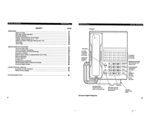 Page 306SUBJECT PAGE 
MESSAGES ........................................................ 
....................................................................... 
Meet-me 21 
Page ......................... 
................................................................................ 
Message Center Operation.. 21 
..................................................................................... 21 
Message Waiting.....