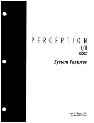 Page 7PERCEPTION 
eaex 
System Features 
Issue 2, February 1992 
Section 200-255-610  