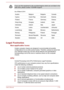 Page 125If you use this equipment in the countries/regions which are not listed in the
table blow, please contact TOSHIBA Support.
As of March 2014
AustriaBelgiumBulgariaCanadaCyprusCzech RepDenmarkEstoniaFinlandFranceGermanyGreeceHong KongHungaryIcelandIndiaIndonesiaIrelandItalyJapanKoreaLatviaLiechtensteinLithuaniaLuxemburgMaltaMonacoNetherlandsNorwayPhilippinesPolandPortugalRomaniaSlovak RepublicSloveniaSpainSwedenSwitzerlandUKUSA
Legal Footnotes
Non-applicable Icons
Certain computer chassis are designed to...