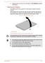 Page 233. Plug the power cord into a live wall outlet - the DC IN/Battery indicator
should glow.
Opening the display The display panel can be opened to a wide range of angles for optimal
viewing.
While holding down the palm rest with one hand so that the main body of
the computer is not raised, slowly lift the display panel - this will allow the
angle of the display panel to be adjusted to provide optimum clarity.
Figure 2-4 Opening the display panel1. Display panel
Product appearance depends on the model you...