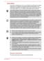 Page 29Sleep Mode
If you have to interrupt your work, you are able to turn off the power without
exiting from your software by placing the tablet into Sleep Mode. In this
mode data is maintained in the tablet's main memory so that when you turn
on the power again, you can continue working right where you left off. Your system supports Connected Standby function, which starts working
after your tablet goes into Sleep Mode. Connected Standby function is to
provide a constant connectivity while delivering long...