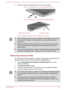 Page 493. Press the memory media gently until it clicks into place.
Figure 4-2 Inserting memory media (TOSHIBA WT10-A) Figure 4-3 Inserting memory media (TOSHIBA WT8-B)
1. Memory media slot
2. Memory media
Product appearance depends on the model you purchased. Make sure the memory media is oriented properly before you insert it.
If you insert the media in wrong direction, you may not be able to
remove it. When inserting the memory media, do not touch the metal contacts.
You could expose the storage area to...