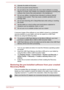 Page 67Operate the tablet at full power.
Do not use power-saving features.
Do not write to the media when the virus check software is running.
Wait for it to finish, then disable virus detection programs including any
software that checks files automatically in the background.
Do not use utilities, including those intended to enhance internal
storage access speed. They may cause unstable operation and
damage data.
Do not shut down/log off or Sleep/Hibernate while writing or rewriting
the media. Set the tablet...