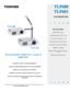 Page 1The presentation solution for a variety ofapplications
Designed to deliver exceptional brightness
Compact and lightweight body gives you ultra-portability Images can be projected up to 250 inches
Complete assortment of input terminals for ease of use
Full auto scanning for plug-an-play hookup to any laptop or workstation
For more information on this product and our full line of LCD Projectors \
visit us at:
WWW.CSD.TOSHIBA.COM
TLP680
TLP681
LCD PROJECTOR
KEYFEATURES
1500 ANSI  Lumens
XGA Resolution (1024...