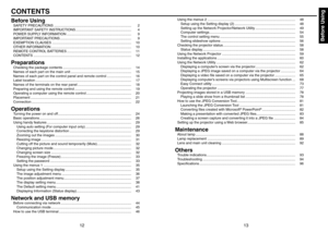 Page 7
1
1
Before Using

CONTENTS
Before Using
SAFETY PRECAUTIONS ........................................................................\
....... 
IMPORTANT SAFETY INSTRUCTIONS  ......................................................... 4
POWER SUPPLY INFORMATION  .................................................................. 9
IMPORTANT PRECAUTIONS  ........................................................................\
. 9
EXEMPTION CLAUSES...