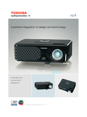 Page 1| xp1  
A perfect integration of design and technology.
  2,200 ANSI-lumens
  Contrast 2,000 : 1
  BrilliantColor™
DLP™ and the DLP logo are registered trademarks of Texas Instruments 
and BrilliantColor™ is a trademark of Texas Instruments  
2-Seiter XP1(E)_28_07.indd   12-Seiter XP1(E)_28_07.indd   128.07.2008   13:44:05 Uhr28.07.2008   13:44:05 UhrProzessfarbe CyanProzessfarbe CyanProzessfarbe MagentaProzessfarbe MagentaProzessfarbe GelbProzessfarbe GelbProzessfarbe SchwarzProzessfarbe Schwarz 