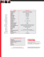 Page 2TDP-T3-US
DLP™ technology from Texas Instruments
Zoom ratio 1.2:1, manual zoom and manual focus
270W SHP Lamp
2000 ANSI lumens
XGA 1024 x 768
Full 16.7M Colors
400:1
32 - 250 inches
4.9 - 29.8 ft
4:3
Front, Rear and Ceiling Mount
1.2:1
25-91kHz
50-85Hz
Computer (M1-DA), Video (S-Video and RCA), Audio (3.5mm mini jack)
VGA, SVGA, XGA, SXGA, MAC and 1080i/720p HDTV compatible
NTSC, PAL, SECAM, PAL-M, and PAL-N
Digital (+/- 20 degrees)
39dB
3x1W stereo auido system with built-in speaker
10.25 x 3.34 x 11...