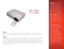 Page 1TDP-T99U
Mobile.The TDP-T99U offers a premium quality DLP™ display in a lightweight projector with the power and flexibility
required by todays business professionals and educators from the boardroom and lecture hall to the home.Flexible.Toshibas TDP-T99U offers power and flexibility in a lightweight projector, including a premium DLP™ technology
display with an impressive 2700 ANSI lumens, XGA 1024 x 768 resolution, and 2000:1 contrast ratio. Other
features include digital zoom, “blackboard function,...