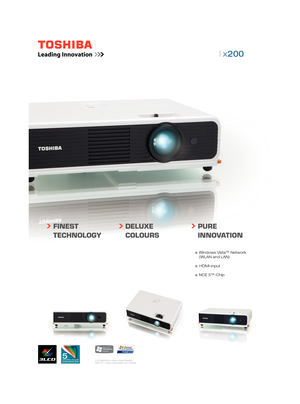 Page 1| x200  
FINEST
TECHNOLOGYDELUXE 
COLOURSPURE
INNOVATION
  Windows Vista™ Network
  (WLAN and LAN) 
   HDMI-input
 
  NCE 5™-Chip
LCD stands for Liquid Cristal Displays
NCE 5™: Colour optimization by Toshiba
 
 
2_SEITER X200(e)11_11.indd   12_SEITER X200(e)11_11.indd   111.11.2008   14:19:48 Uhr11.11.2008   14:19:48 UhrProzessfarbe CyanProzessfarbe CyanProzessfarbe MagentaProzessfarbe MagentaProzessfarbe GelbProzessfarbe GelbProzessfarbe SchwarzProzessfarbe Schwarz 