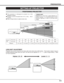 Page 1111
PREPARATION
POSITIONING PROJECTOR
●This projector is designed to project on a flat
projection surface.
●Projector can be focused from 4.6’ (1.4m) ~ 48.3’
(14.7m).
●Refer to figure below to adjust screen size.
Screen
Size
Distance40”
31”
4.6’ (1.4m)
40”
4.6’(1.4m)11.8’(3.6m)24.0’(7.3m)36.1’(11.0m)
Max. Zoom
Min. Zoom48.3’(14.7m)100”200”300”400”
308”
231”
154”
77”
31”
ROOM LIGHT
Brightness in room has a great influence on
picture quality. It is recommended to limit
ambient lighting in order to provide...