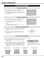 Page 2222
BASIC OPERATION
ADJUSTING SCREEN
Message disappears after 4 seconds.
Message disappears after 4 seconds.
Zoom
Focus
ZOOM ADJUSTMENT
FOCUS ADJUSTMENT
1Press ZOOM button on Top Control or ZOOM ▲/▼button on
Remote Control Unit.  Message “Zoom” is displayed.
2Press ZOOM ▲button or POINT UP button to make image
larger, and press ZOOM ▼button or POINT DOWN button to
make image smaller.
1Press FOCUS button on Top Control or FOCUS ▲/▼button on
Remote Control Unit.  Message “Focus” is displayed.
2Adjust focus...