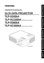 Page 1Others
Maintenance
Operations
Preparations
Before Using
OWNER’S MANUAL
3LCD DATA PROJECTOR
TLP-X2500A
TLP-XC2500A 
(With Document Camera)
TLP-X3000A
TLP-XC3000A 
(With Document Camera)
TLP-X2500A 