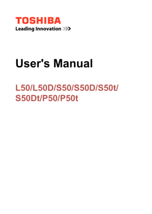 Page 1User's Manual
L50/L50D/S50/S50D/S50t/ S50Dt/P50/P50t  